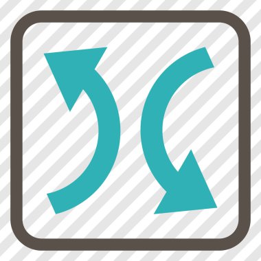 Exchange oklar bir çerçeve içinde simge vektör