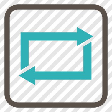 Exchange oklar bir çerçeve içinde simge vektör