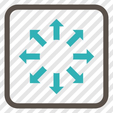 Genişletin okları vektör simgesi bir çerçeve içinde