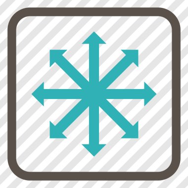 Genişletin okları vektör simgesi bir çerçeve içinde