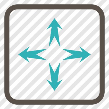 Genişletin okları vektör simgesi bir çerçeve içinde