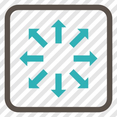 Oklar vektör simgesi bir çerçeve içinde patlayabilir