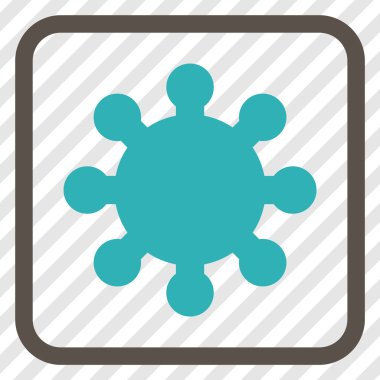 Dişli vektör simgesi bir çerçeve içinde