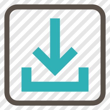 Gelen kutusu vektör simgesi bir çerçeve içinde