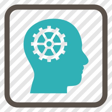 Akıl vektör simgesi bir çerçeve içinde