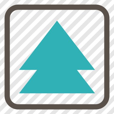 Vektör simgesi bir çerçeve içinde yukarı çıkar