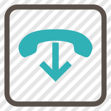 Vektör simgesi bir çerçeve içinde telefon asmak