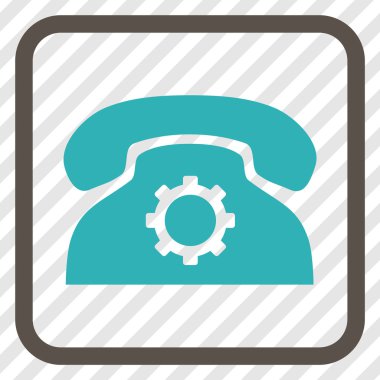 Telefon ayarları vektör simgesi bir çerçeve içinde