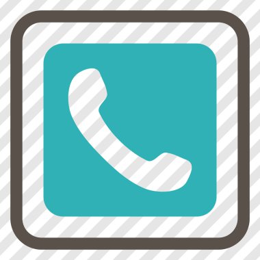 Telefon vektör simgesi bir çerçeve içinde