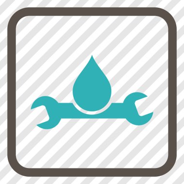 Sıhhi tesisat vektör simgesi bir çerçeve içinde