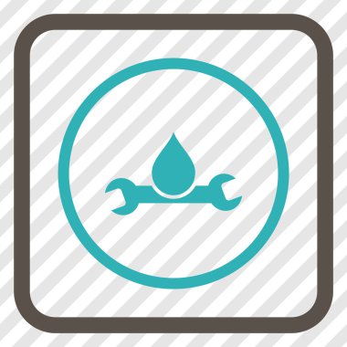 Sıhhi tesisat vektör simgesi bir çerçeve içinde