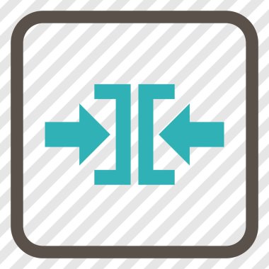 Basın yatay yöndeki vektör simgesi bir çerçeve içinde