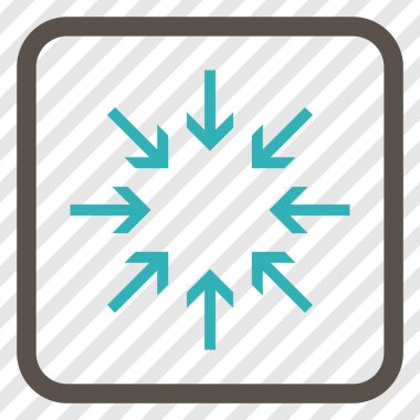 Basınç oklar bir çerçeve içinde simge vektör