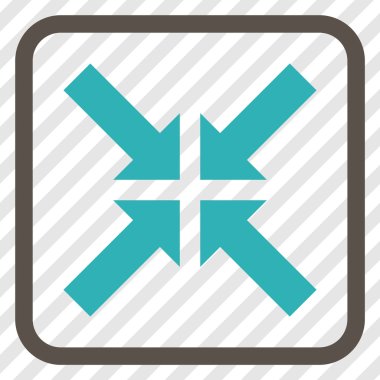 Basınç oklar bir çerçeve içinde simge vektör