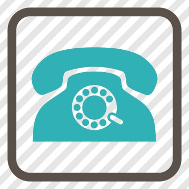 Nabız telefon vektör simgesi bir çerçeve içinde