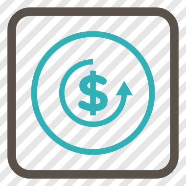 Geri ödeme vektör simgesi bir çerçeve içinde