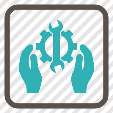 Onarım hizmeti vektör simgesi bir çerçeve içinde