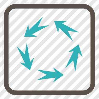 Döndürme vektör simgesi bir çerçeve içinde