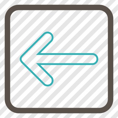 Yuvarlak ok vektör simgesi bir çerçevede yaptı.