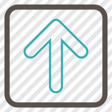 Vektör simgesi bir çerçeve içinde yukarı yönlü ok