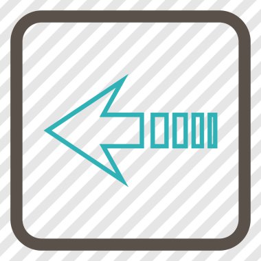 Sol vektör simgesi bir çerçevede göndermek