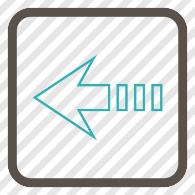 Sol vektör simgesi bir çerçevede göndermek