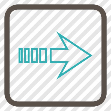 Doğru vektör simgesi bir çerçevede göndermek