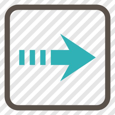 Doğru vektör simgesi bir çerçevede göndermek