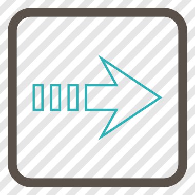 Doğru vektör simgesi bir çerçevede göndermek