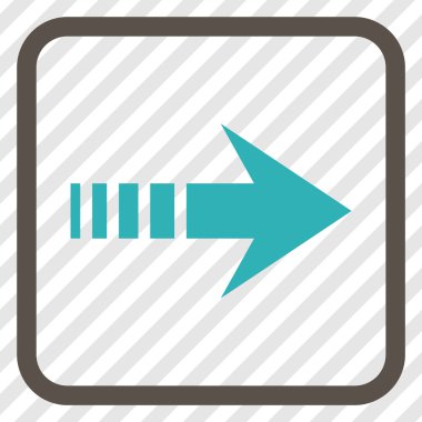 Doğru vektör simgesi bir çerçevede göndermek