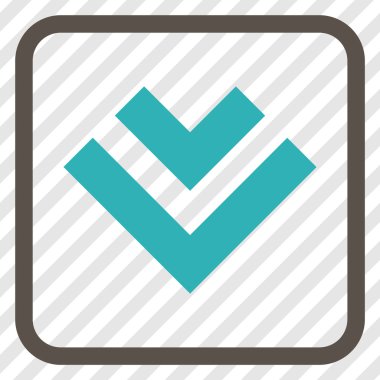 Vektör simgesi bir çerçeve içinde aşağı kaydır