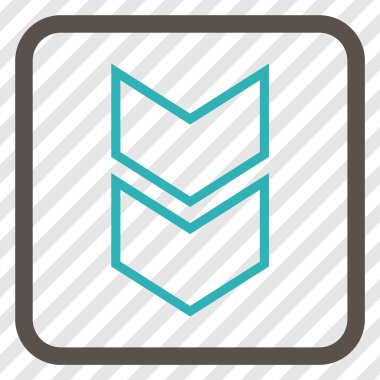 Vektör simgesi bir çerçeve içinde aşağı kaydır