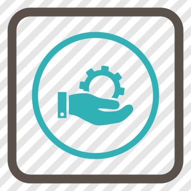 Hizmet vektör simgesi bir çerçeve içinde