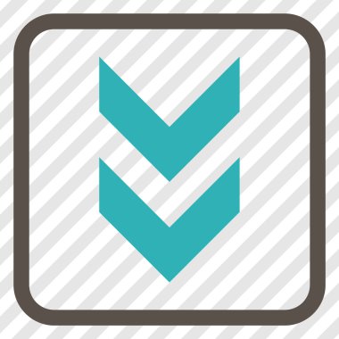 Vektör simgesi bir çerçeve içinde aşağı kaydır