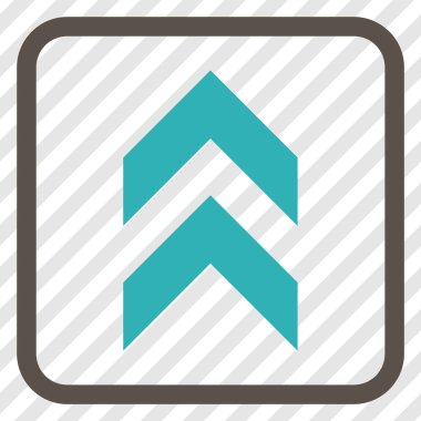 Vektör simgesi bir çerçeve içinde yukarı kayması