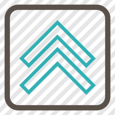 Vektör simgesi bir çerçeve içinde yukarı kayması