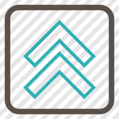 Vektör simgesi bir çerçeve içinde yukarı kayması