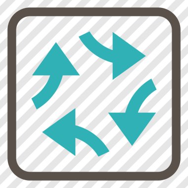 Oklar vektör simgesi bir çerçevede girdap