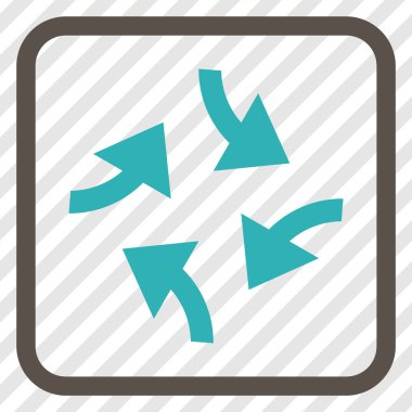 Oklar vektör simgesi bir çerçevede girdap