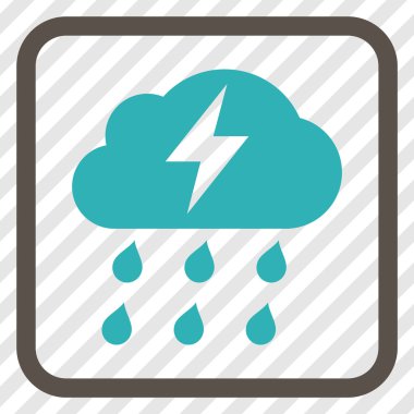 Fırtına vektör simgesi bir çerçeve içinde