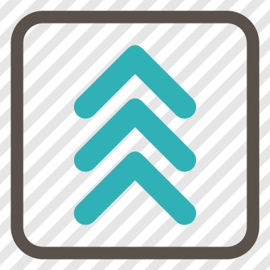 Vektör simgesi bir çerçeve içinde yukarı çift ok ucu