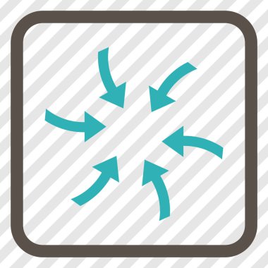 Oklar vektör simgesi bir çerçeve içinde burgu