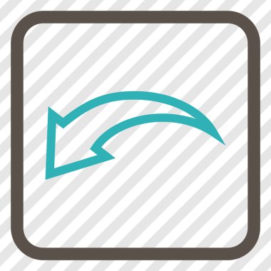 Vektör simgesi bir çerçeve içinde geri al