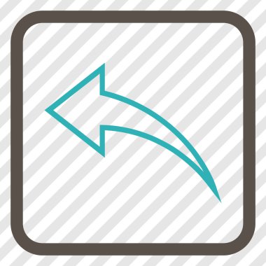 Vektör simgesi bir çerçeve içinde geri al