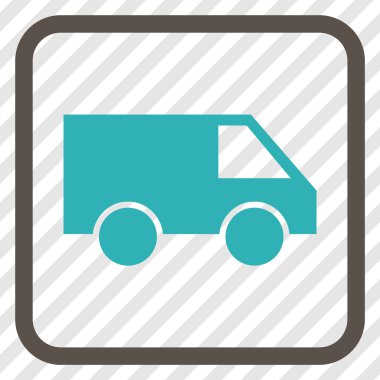 Van vektör simgesi bir çerçeve içinde