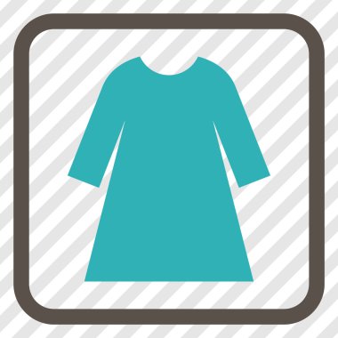 Kadın elbise vektör simgesi bir çerçeve içinde