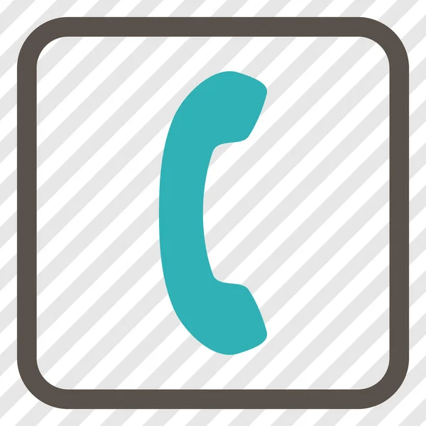 Τηλέφωνο δέκτη εικονίδιο του φορέα σε ένα πλαίσιο — Διανυσματικό Αρχείο