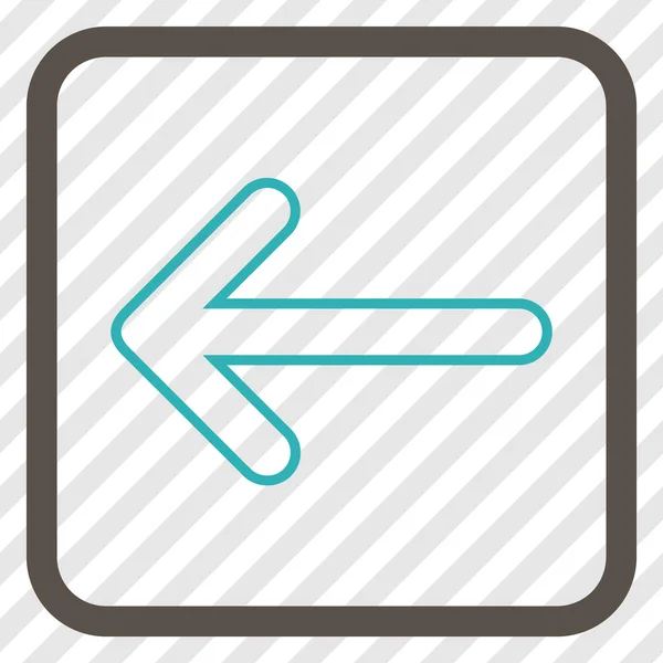 Flecha redondeada izquierda Vector icono en un marco — Archivo Imágenes Vectoriales