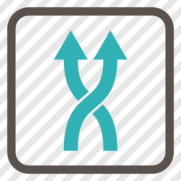 Arrows Shuffle Up vetor ícone em uma moldura —  Vetores de Stock