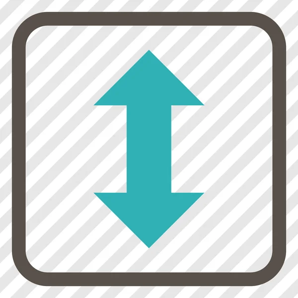 Flechas de intercambio vertical Vector icono en un marco — Archivo Imágenes Vectoriales